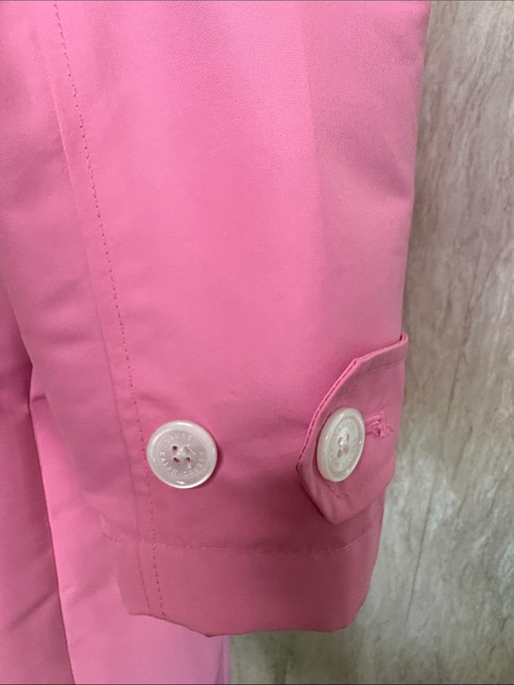 Ralph Lauren Pink Double-Breasted Trench Coat with Belt - Picture 3 of 6